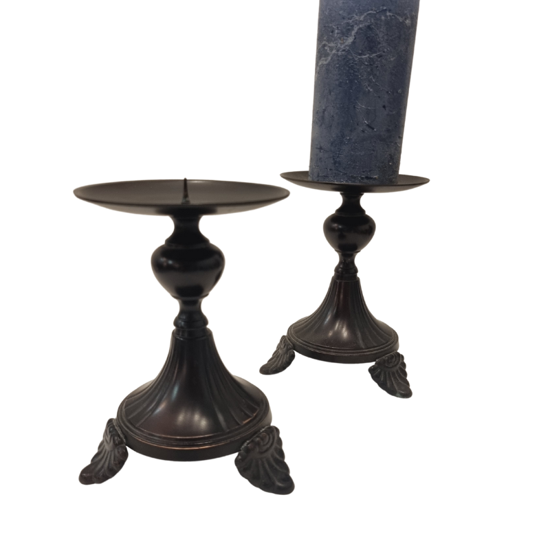 Set kandelaars zwart 17cm
