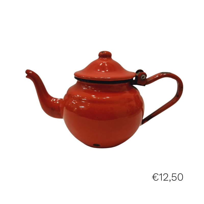 Theepotje rood emaille
